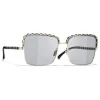 Chanel - Square Sunglasses - Light Gray - Chanel Eyewear - Avvenice