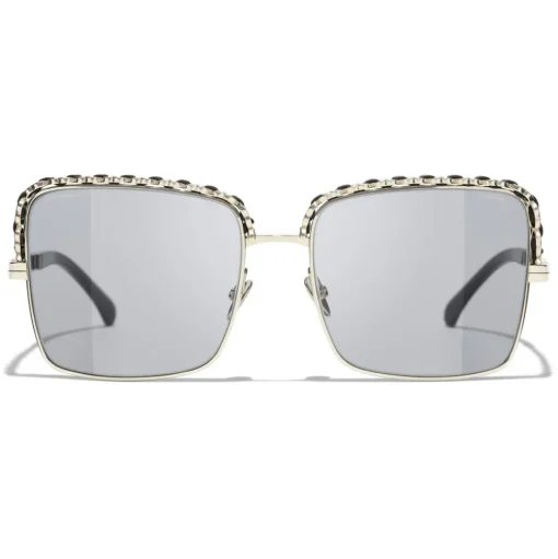 Chanel - Square Sunglasses - Light Gray - Chanel Eyewear - Avvenice