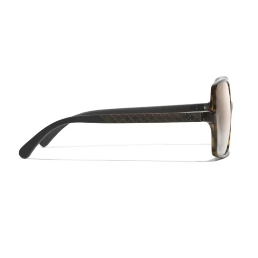 Chanel - Square Sunglasses - Dark Tortoise Beige Mirror - Chanel Eyewear - Avvenice