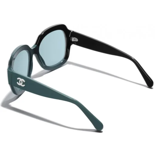 Chanel - Square Sunglasses - Black Green Blue - Chanel Eyewear - Avvenice