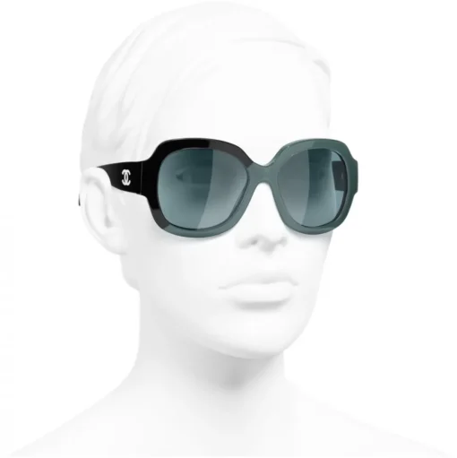Chanel - Square Sunglasses - Black Green Blue - Chanel Eyewear - Avvenice