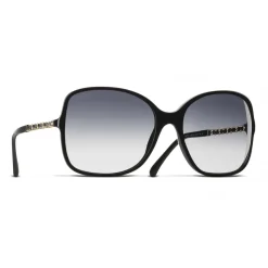 Chanel - Square Sunglasses - Black Gray - Chanel Eyewear - Avvenice