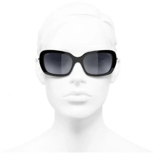 Chanel - Square Sunglasses - Black Gray - Chanel Eyewear - Avvenice