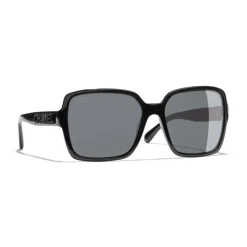 Chanel - Square Sunglasses - Black Gray - Chanel Eyewear - Avvenice