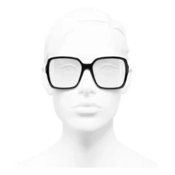 Chanel - Square Sunglasses - Black Transparent - Chanel Eyewear - Avvenice