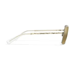 Chanel - Square Sunglasses - Gold Glitter - Chanel Eyewear - Avvenice