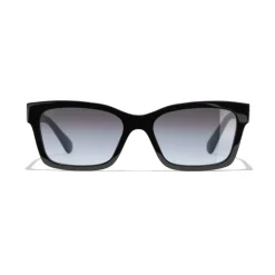 Chanel - Square Sunglasses - Black Gray - Chanel Eyewear - Avvenice