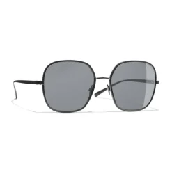 Chanel - Square Sunglasses - Black Gray - Chanel Eyewear - Avvenice