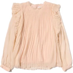 Chloé - Kids Ruffle-Detail Silk Blouse - Chloé Exclusive Luxury Collection - Avvenice