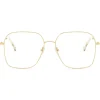Chloé - Palma Rectangular Eyeglasses in Metal - Gold - Chloé Eyewear - Avvenice