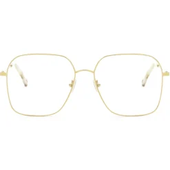 Chloé - Palma Rectangular Eyeglasses in Metal - Gold - Chloé Eyewear - Avvenice