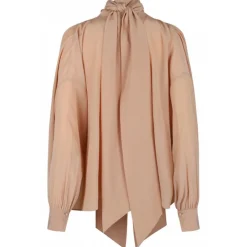 Chloé - Sand Brown Boxy Blouse - Chloé Exclusive Luxury Collection - Avvenice