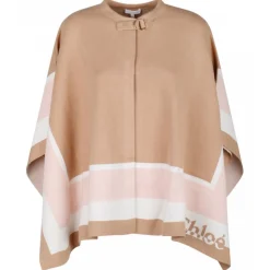Chloé - Sand Logo Cape - Chloé Exclusive Luxury Collection - Avvenice