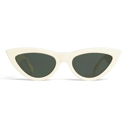 Céline - Cat Eye Sunglasses in Acetate - White - Sunglasses - Céline Eyewear - Chiara Ferragni Official - Avvenice