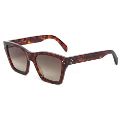 Céline - Cat Eye Sunglasses in Acetate with Polarized Lenses - Dark Havana - Sunglasses - Céline Eyewear - Avvenice
