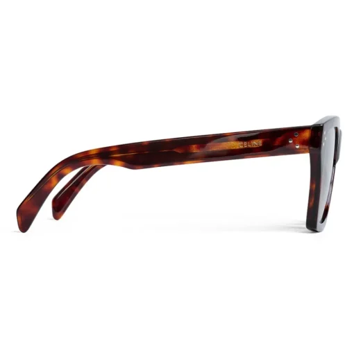 Céline - Cat Eye Sunglasses in Acetate with Polarized Lenses - Dark Havana - Sunglasses - Céline Eyewear - Avvenice