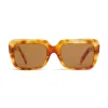 Céline - Oversize Sunglasses in Acetate - Honey Havana - Sunglasses - Céline Eyewear - Avvenice