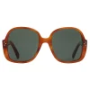 Céline - Oversized S158 Sunglasses in Acetate - Light Havana - Sunglasses - Céline Eyewear - Avvenice