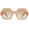 Céline - Oversized Sunglasses in Acetate - Milky Antique Pink - Sunglasses - Céline Eyewear - Avvenice