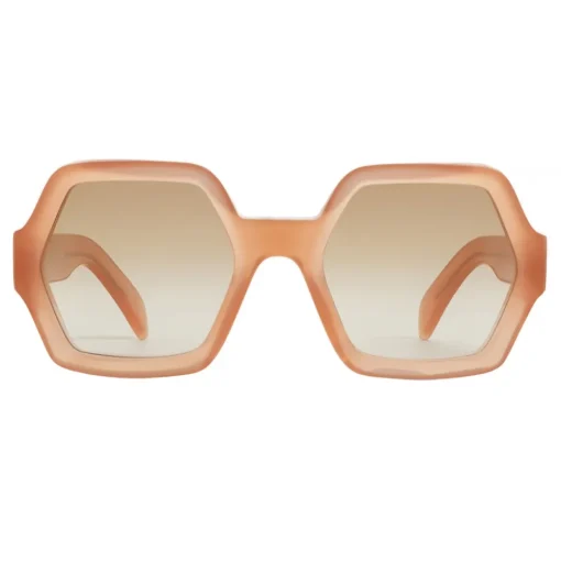 Céline - Oversized Sunglasses in Acetate - Milky Antique Pink - Sunglasses - Céline Eyewear - Avvenice