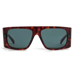 Céline - Rectangular Sunglasses in Acetate - Red Havana - Sunglasses - Céline Eyewear - Avvenice