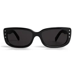 Céline - Square 08 Sunglasses in Acetate - Black Smoke - Sunglasses - Céline Eyewear - Avvenice