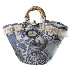 Coffarte - Baby Royal Copenaghen Coffa - Sicilian Artisan Handbag - Sicilian Coffa - Luxury High Quality Handicraft Bag - Avvenice