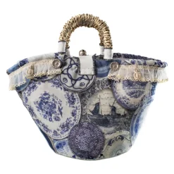 Coffarte - Baby Royal Copenaghen Coffa - Sicilian Artisan Handbag - Sicilian Coffa - Luxury High Quality Handicraft Bag - Avvenice