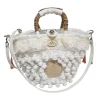 Coffarte - Baby White of Navarra Coffa - Sicilian Artisan Handbag - Sicilian Coffa - Luxury High Quality Handicraft Bag - Avvenice