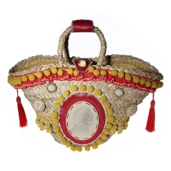 Coffarte - Medium Aisha Coffa - Sicilian Artisan Handbag - Sicilian Coffa - Luxury High Quality Handicraft Bag - Avvenice