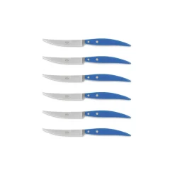 Coltellerie Berti - 1895 - Polychrome 6 Table Knives - N. 8053 - Exclusive Artisan Knives - Handmade in Italy - Avvenice