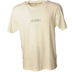 C.P. Company - Cotton T-Shirt With Writing - Cream - T-Shirt - Luxury Exclusive Collection - Avvenice
