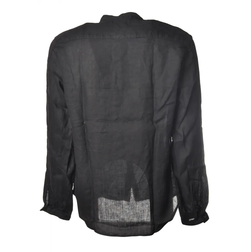 C.P. Company - Mandarin Collar Shirt - Blue - Luxury Exclusive Collection - Avvenice