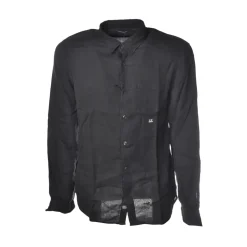 C.P. Company - Mandarin Collar Shirt - Blue - Luxury Exclusive Collection - Avvenice