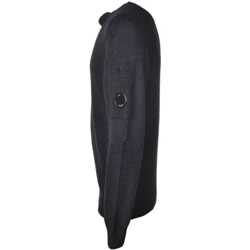C.P. Company - Melange Effect High Neck Sweater - Powder Blue - Luxury Exclusive Collection - Avvenice