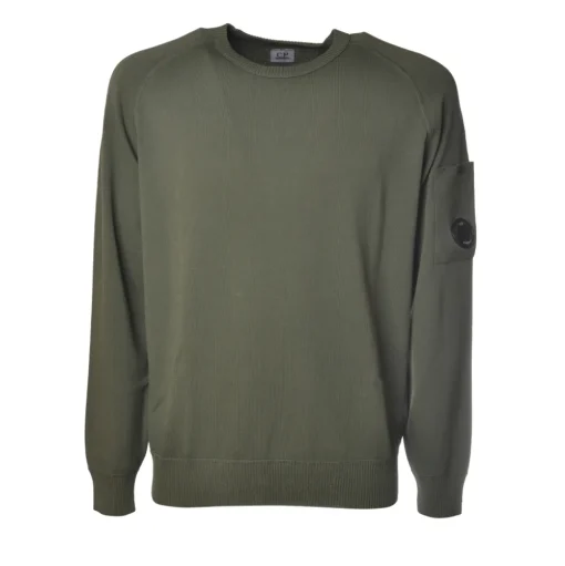 C.P. Company - Pullover Made of Cotton Crepe - Green - Sweater - Luxury Exclusive Collection - Avvenice
