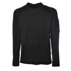 C.P. Company - Round Neck with Embossed Sleeve - Blue - Shirt - Luxury Exclusive Collection - Avvenice