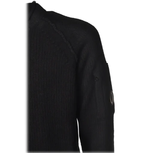 C.P. Company - Round Neck with Embossed Sleeve - Blue - Shirt - Luxury Exclusive Collection - Avvenice