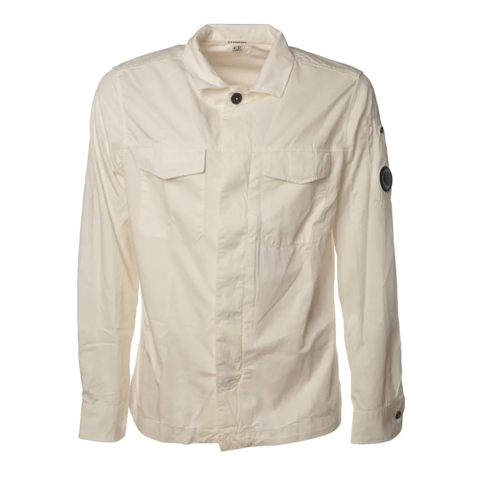 C.P. Company - Shirt with Front Pockets - White - Luxury Exclusive Collection - Avvenice