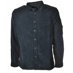 C.P. Company - Shirt With Front Pocket and Logo - Blue - Shirts - Luxury Exclusive Collection - Avvenice