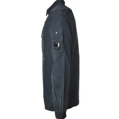 C.P. Company - Shirt With Front Pocket and Logo - Blue - Shirts - Luxury Exclusive Collection - Avvenice