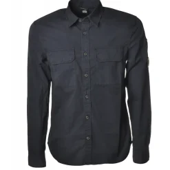 C.P. Company - Sports Shirt with Pockets And Logo - Blue - Shirts - Luxury Exclusive Collection - Avvenice