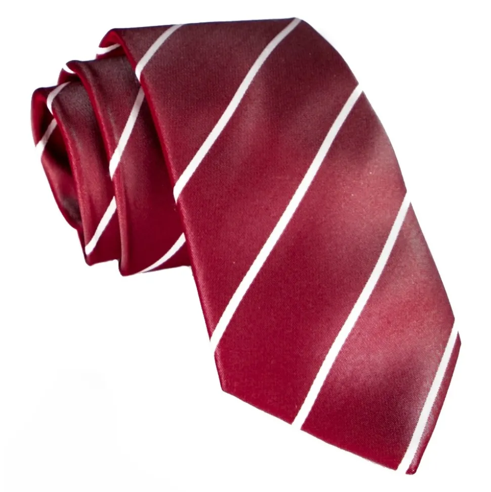 Cravates E.G. - Single Stripe Tie - Cardinal Red - Avvenice