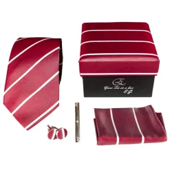 Cravates E.G. - Single Stripe Tie - Cardinal Red - Avvenice