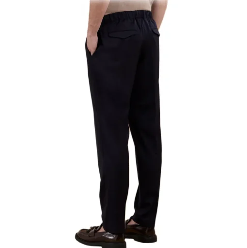 Cruna - Burano Trousers - 1516 - Night Blue - Handmade in Italy - Luxury High Quality Collection - Avvenice