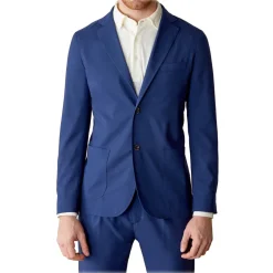 Cruna - Chelsea Fresh Wool Jacket - 560 - Navy - Handmade in Italy - Luxury High Quality Jacket - Avvenice