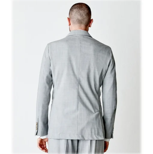 Cruna - Chelsea Fresh Wool Jacket - 560 - Light Grey - Handmade in Italy - Luxury High Quality Jacket - Avvenice