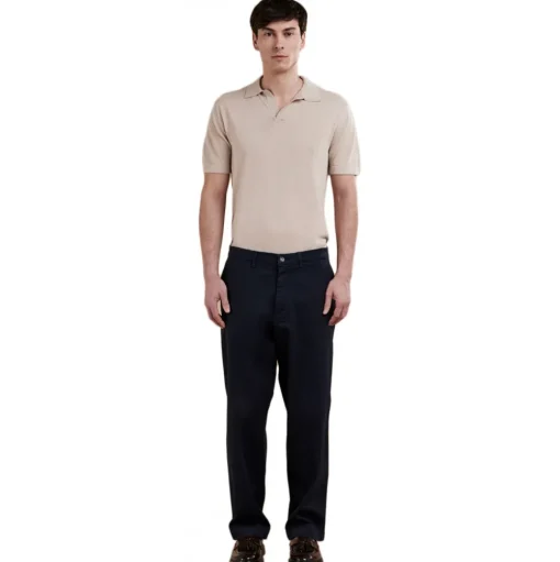 Cruna - Greenwich Trousers - 1551 - Night Blue - Handmade in Italy - Luxury High Quality Collection - Avvenice