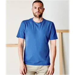 Cruna - Nizza T-Shirt - 573 - Royal Blue - Handmade in Italy - Luxury High Quality T-Shirt - Avvenice