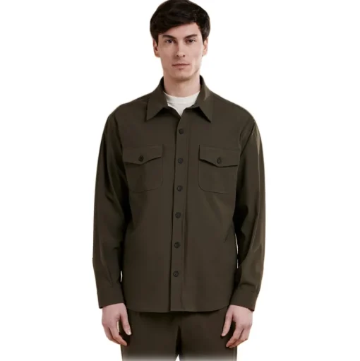 Cruna - Osaka Overshirt - 0001 - Green - Handmade in Italy - Luxury High Quality Collection - Avvenice